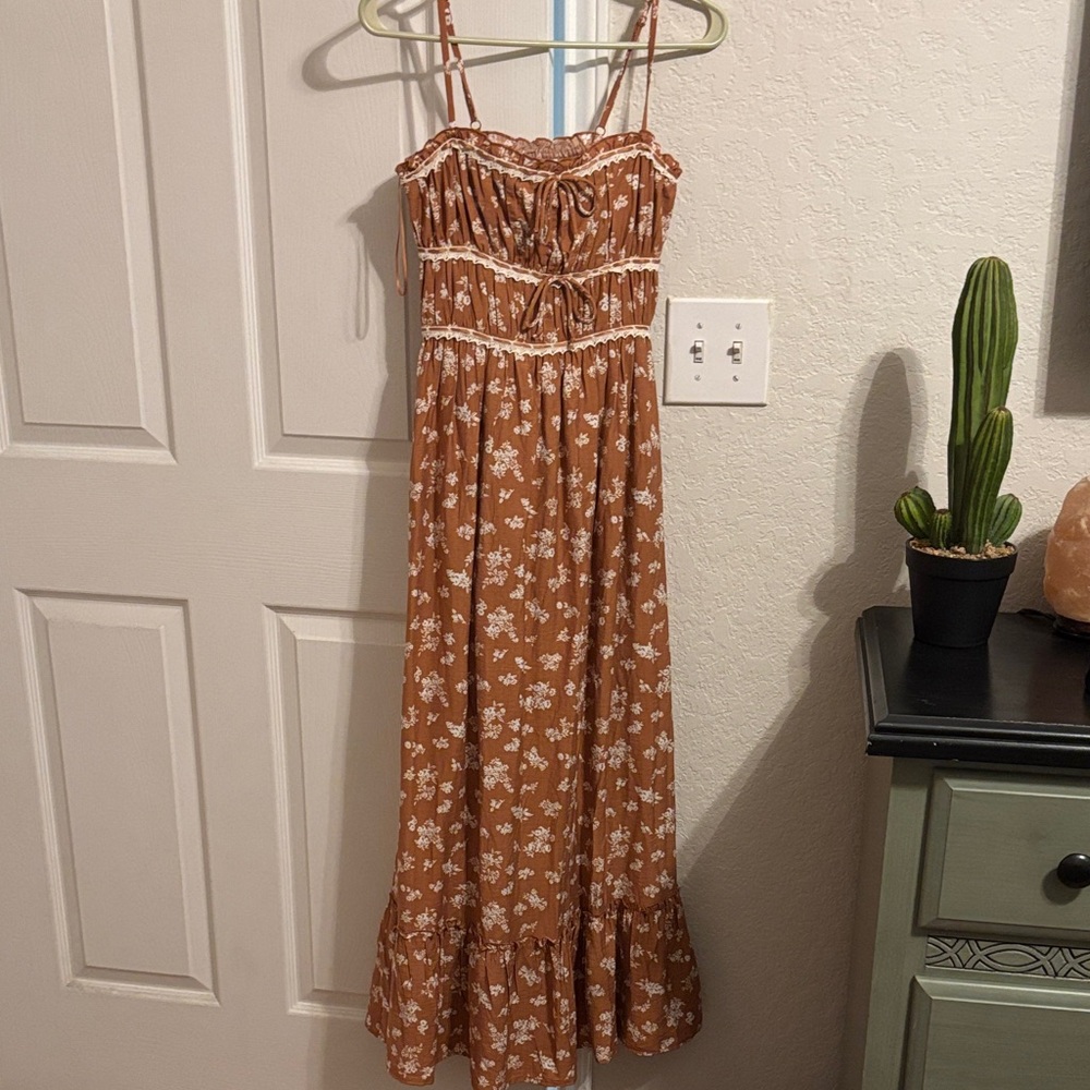 Sincerely Jules Terracotta Smocked Dress